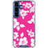 Pink and White Galaxy S25 Plus Clear Case