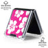 Pink and White Galaxy Z Flip6 Clear Case