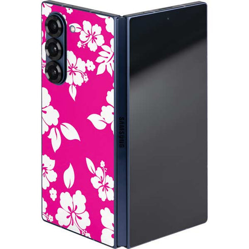 Pink and White Galaxy Z Fold6 Skin