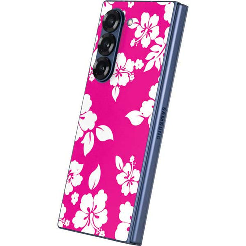 Pink and White Galaxy Z Fold6 Skin