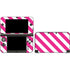Pink and White Geometric Stripes Nintendo Skins