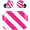 Pink and White Geometric Stripes Amazon Echo Buds Skin