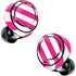 Pink and White Geometric Stripes Amazon Echo Buds Skin