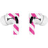 Pink and White Geometric Stripes AirPods Skins