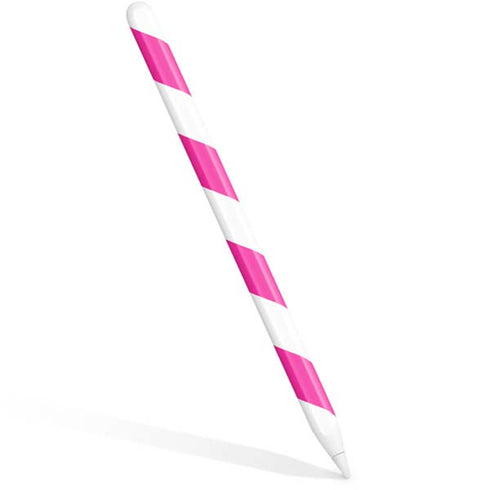 Pink and White Geometric Stripes Apple Pencil (2nd Gen 2019) Skin
