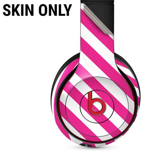 Pink and White Geometric Stripes Beats Solo 3 Wireless Skin