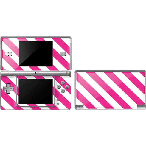 Pink and White Geometric Stripes Nintendo Skins