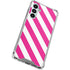 Pink and White Geometric Stripes Galaxy A16 5G Clear Case
