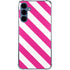 Pink and White Geometric Stripes Galaxy A55 5G Clear Case