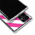 Pink and White Geometric Stripes Galaxy S23 Ultra Clear Case