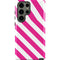 Pink and White Geometric Stripes Galaxy S23 Ultra Pro Case