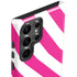 Pink and White Geometric Stripes Galaxy S23 Ultra Pro Case