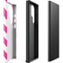 Pink and White Geometric Stripes Galaxy S23 Ultra Pro Case