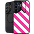 Pink and White Geometric Stripes Galaxy S24 FE Kickstand Case