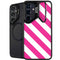 Pink and White Geometric Stripes Galaxy S25 Kickstand Case