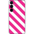 Pink and White Geometric Stripes Galaxy S25 Plus Skin