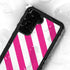 Pink and White Geometric Stripes Galaxy S24 Plus Waterproof Case