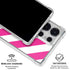 Pink and White Geometric Stripes Galaxy S25 Ultra Clear Case