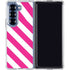 Pink and White Geometric Stripes Galaxy Z Fold6 Clear Case