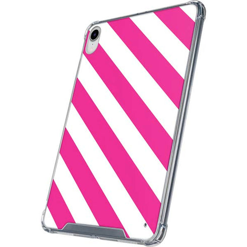 Pink and White Geometric Stripes iPad 11th Gen (2025) Clear Case