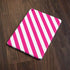 Pink and White Geometric Stripes Apple iPad Skin