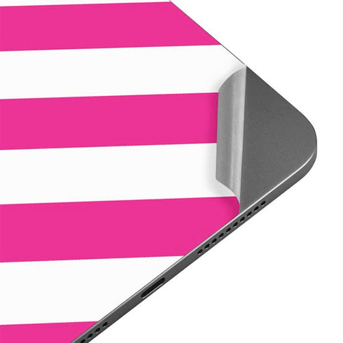 Pink and White Geometric Stripes Apple iPad Mini Skin