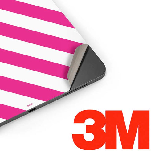 Pink and White Geometric Stripes Apple iPad Pro Skin
