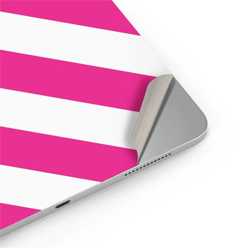 Pink and White Geometric Stripes iPad Pro 13in M4 (2024) Skin