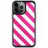 Pink and White Geometric Stripes iPhone Cases
