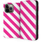 Pink and White Geometric Stripes iPhone 13 Pro Max Folio Case