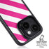 Pink and White Geometric Stripes iPhone 14 Kickstand Case