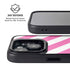 Pink and White Geometric Stripes iPhone 14 Plus Kickstand Case