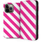 Pink and White Geometric Stripes iPhone 14 Pro Max Folio Case