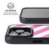 Pink and White Geometric Stripes iPhone 14 Pro Max Kickstand Case