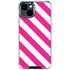 Pink and White Geometric Stripes iPhone 15 Clear Case