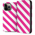 Pink and White Geometric Stripes iPhone 15 Pro Max Folio Case