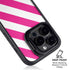 Pink and White Geometric Stripes iPhone 15 Pro Max Kickstand Case