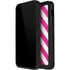 Pink and White Geometric Stripes iPhone 15 Pro Waterproof Case
