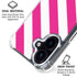 Pink and White Geometric Stripes iPhone 16 MagSafe Case