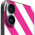 Pink and White Geometric Stripes iPhone 16 Plus Skin
