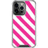 Pink and White Geometric Stripes iPhone 16 Pro Clear Case