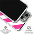 Pink and White Geometric Stripes iPhone 16 Pro Max Clear Case