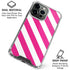 Pink and White Geometric Stripes iPhone 16 Pro Max Clear Case