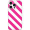 Pink and White Geometric Stripes iPhone 16 Pro Skin
