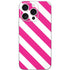 Pink and White Geometric Stripes iPhone 16 Pro Skin
