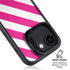 Pink and White Geometric Stripes iPhone 16e Kickstand Case