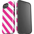 Pink and White Geometric Stripes iPhone 16e Impact Case