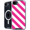 Pink and White Geometric Stripes iPhone 16e MagSafe Case
