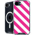 Pink and White Geometric Stripes iPhone 16e MagSafe Case