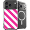 Pink and White Geometric Stripes iPhone 18 Pro MagSafe Case